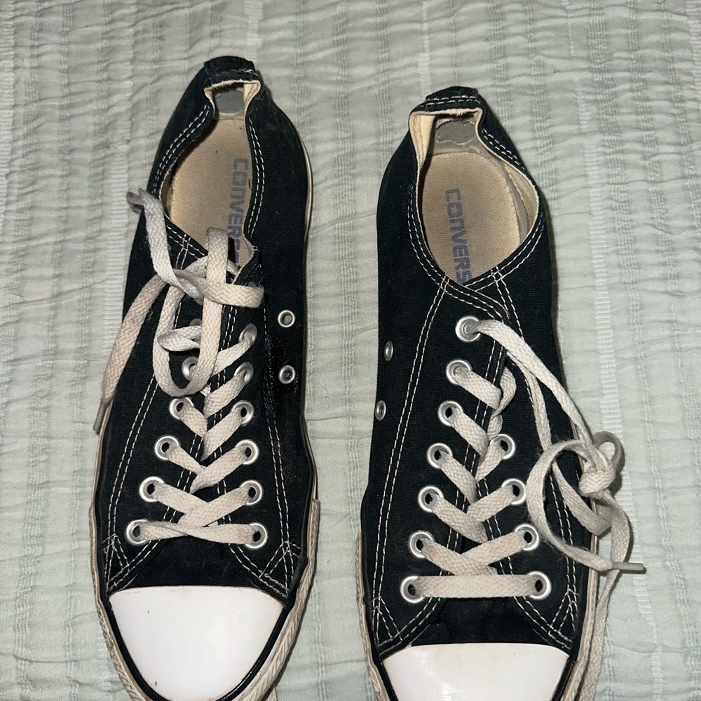 Converse Black Canvas Sneakers with White Details